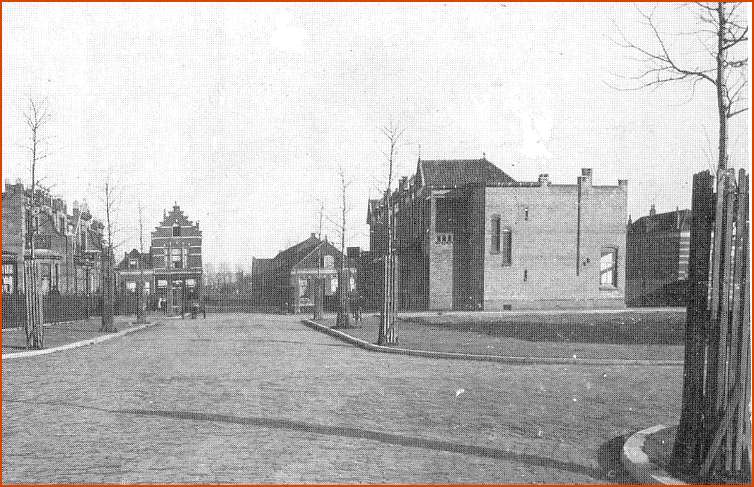 Dubbeldamseweg vanuit de Emmastraat, ca. 1909