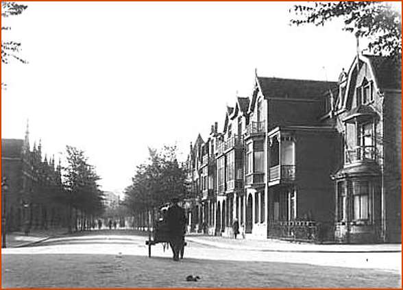 Dubbeldamseweg Zuid, kruising Mauritsweg, ca. 1925.