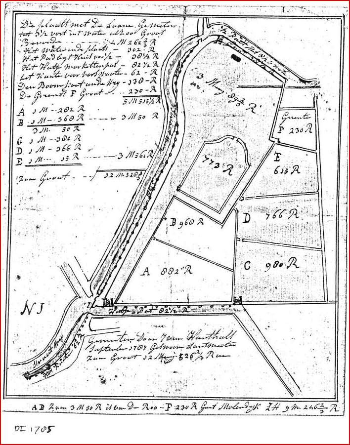 Dubbeldamscheweg, Huis te Dubbeldam, september 1787.